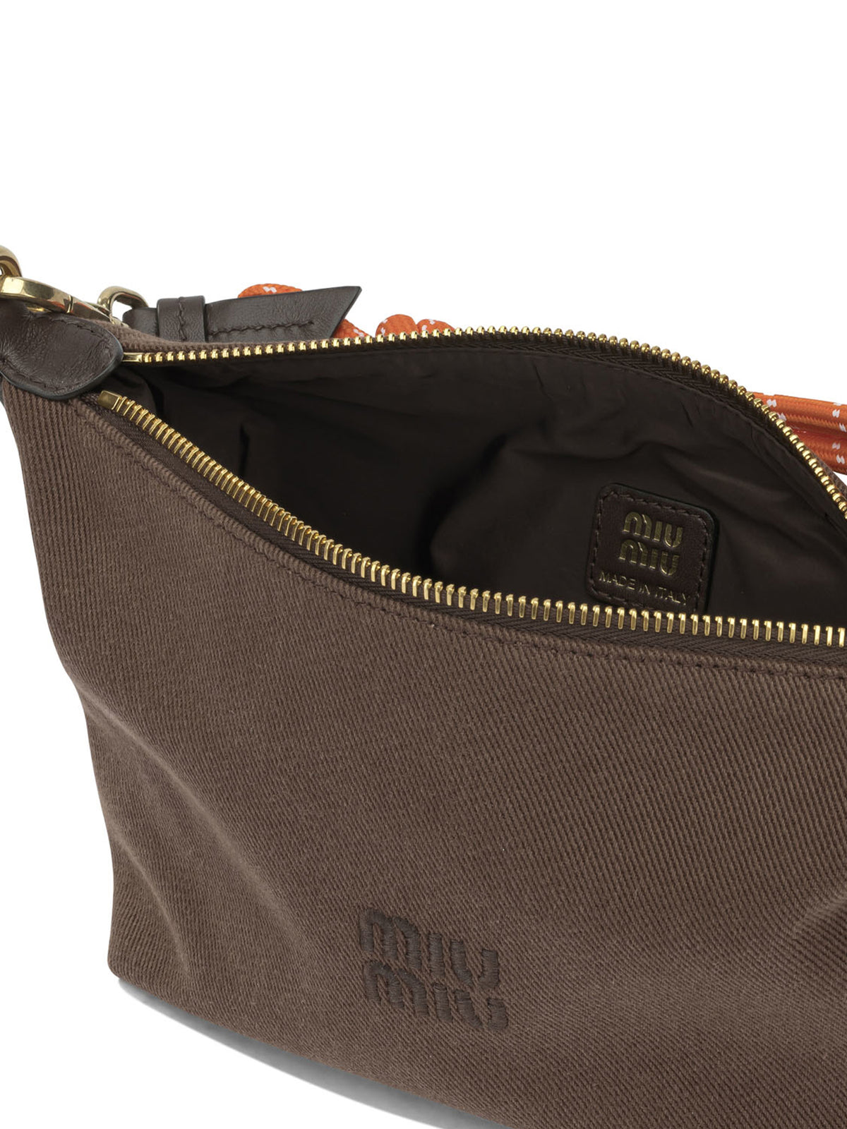 Miu Miu Small logo shoulder bag - Brown