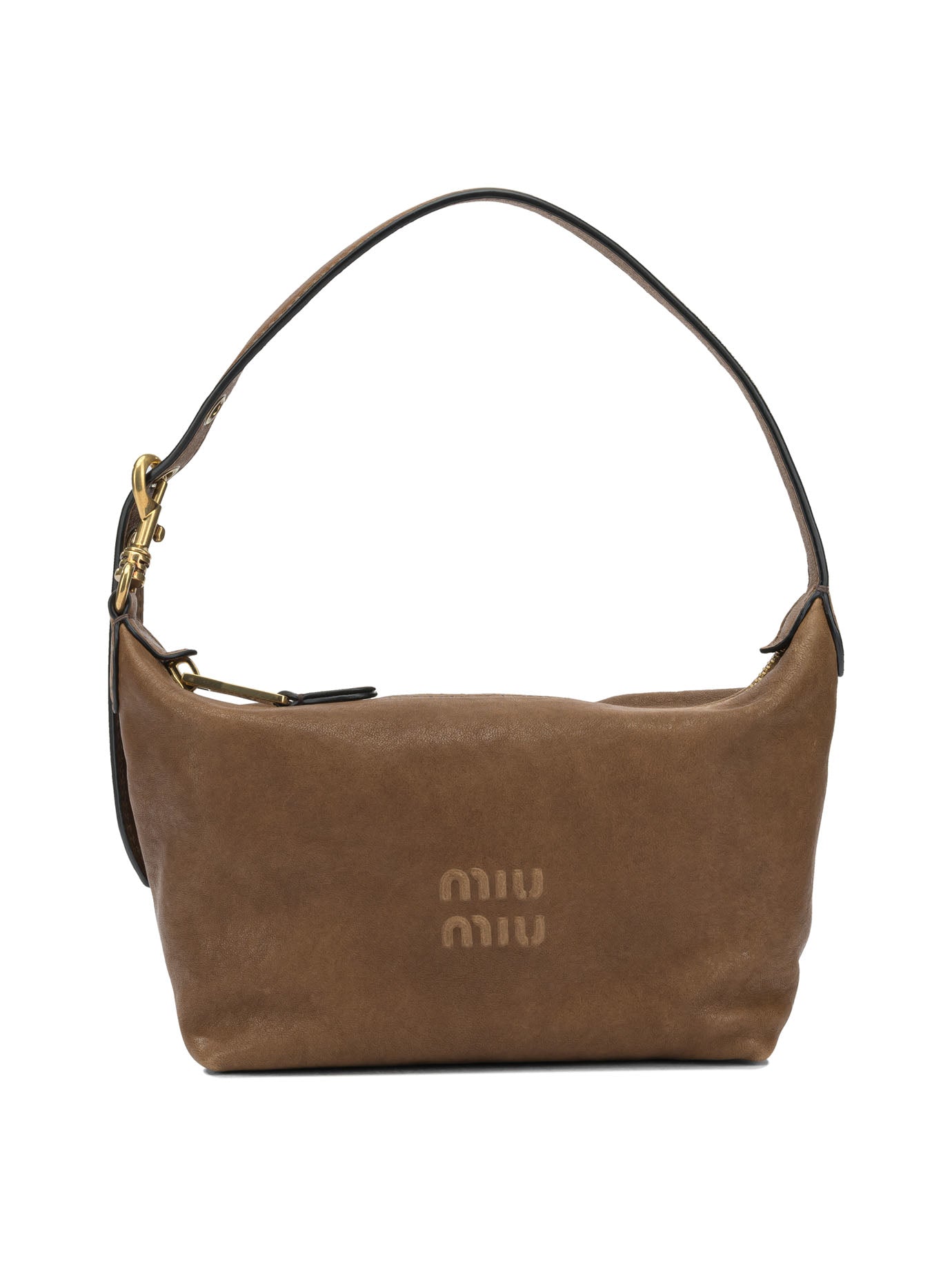 Miu Miu Small logo shoulder bag - Brown