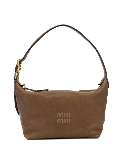 Miu Miu Small logo shoulder bag - Brown