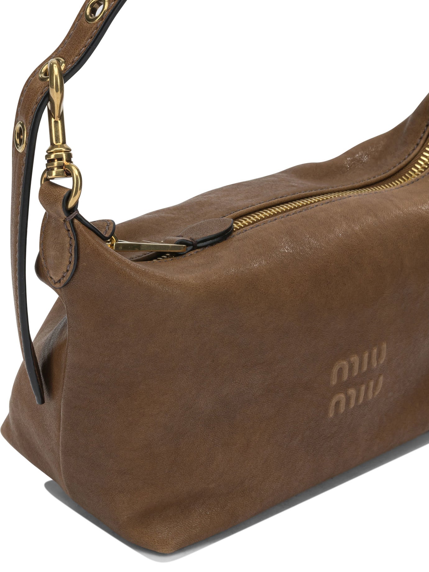 Miu Miu Small logo shoulder bag - Brown