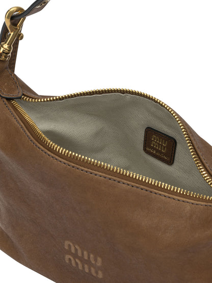 Miu Miu Small logo shoulder bag - Brown