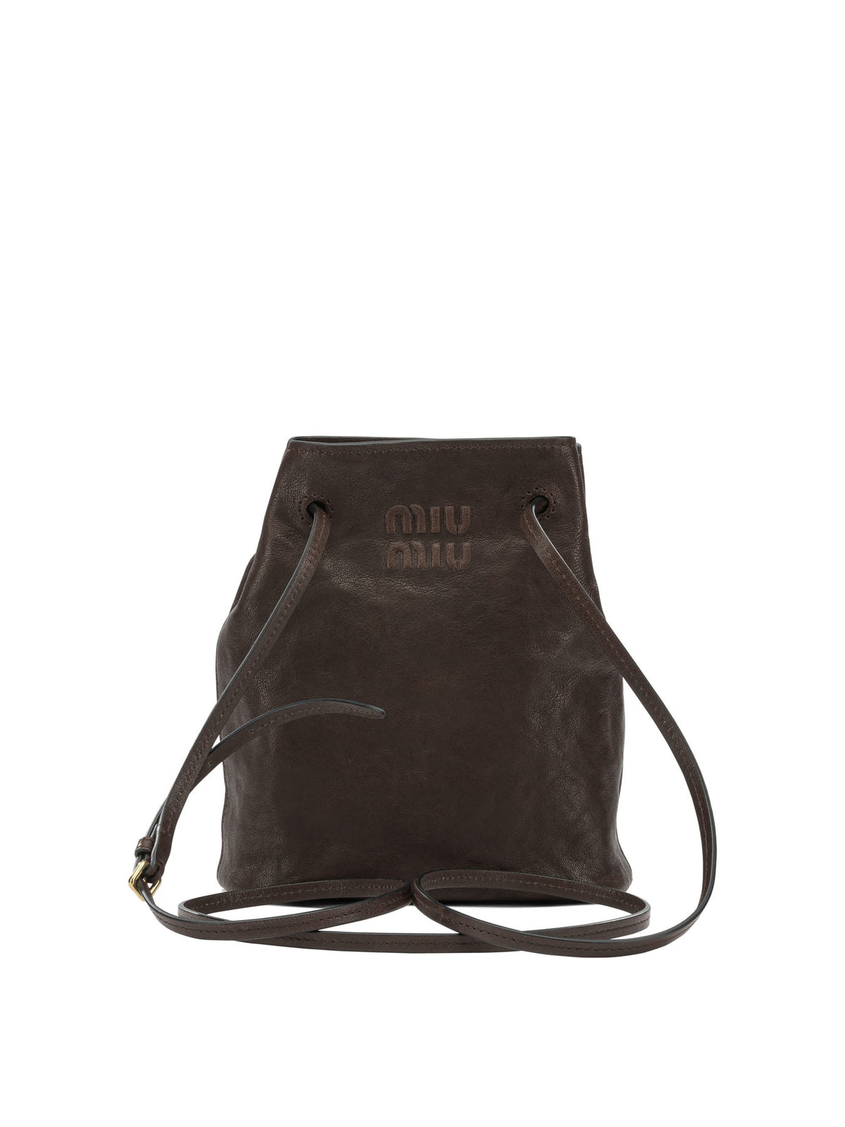 Miu Miu Nappa leather mini shoulder bag - Brown