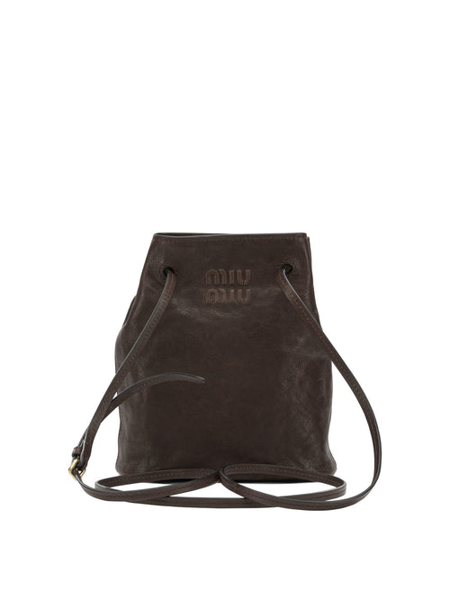 Miu Miu Nappa leather mini shoulder bag - Brown