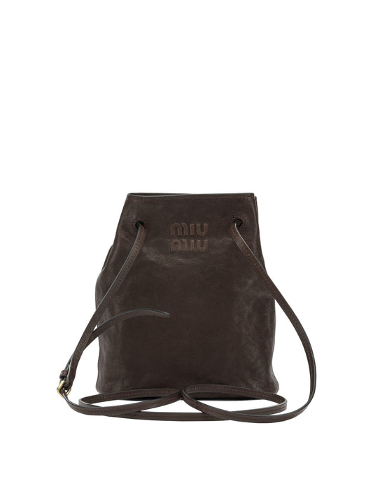 Miu Miu Nappa leather mini shoulder bag - Brown