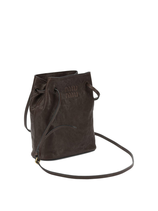 Miu Miu Nappa leather mini shoulder bag - Brown