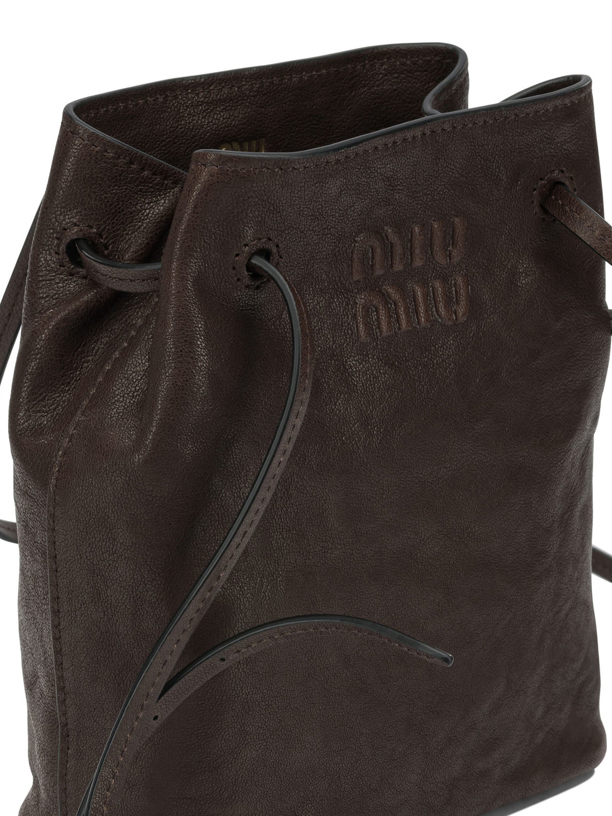 Miu Miu Nappa leather mini shoulder bag - Brown