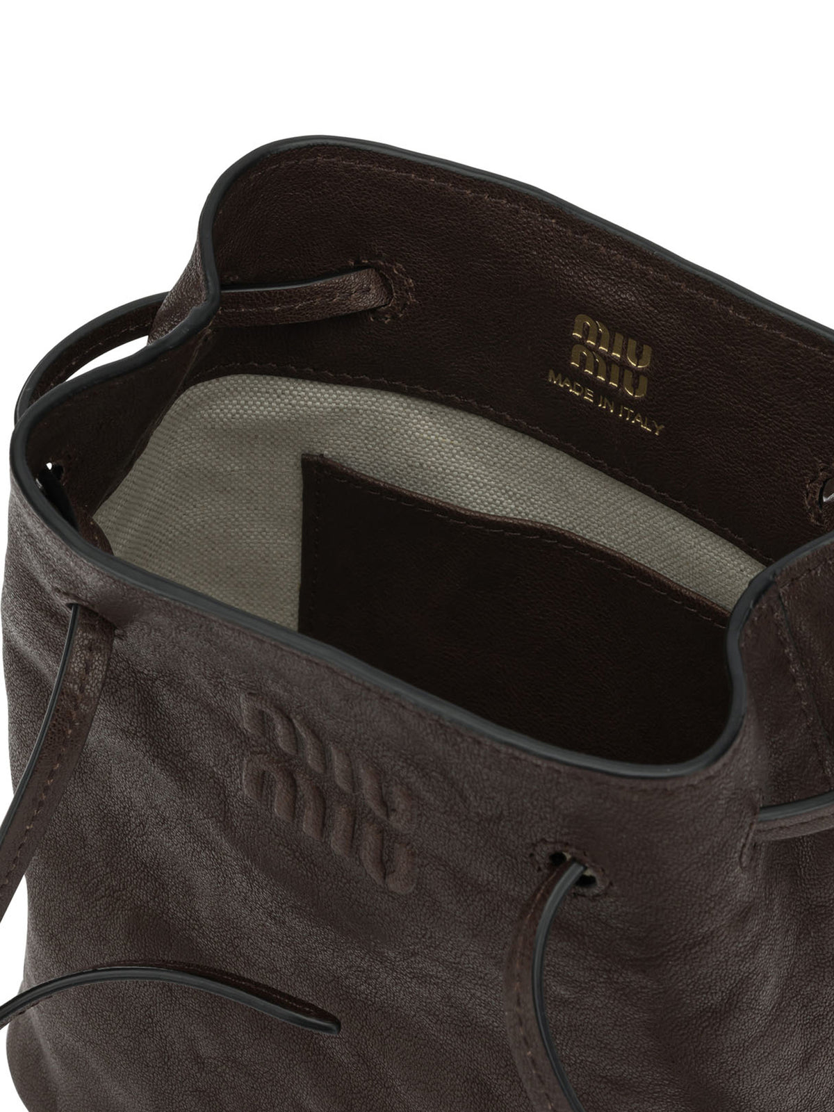 Miu Miu Nappa leather mini shoulder bag - Brown