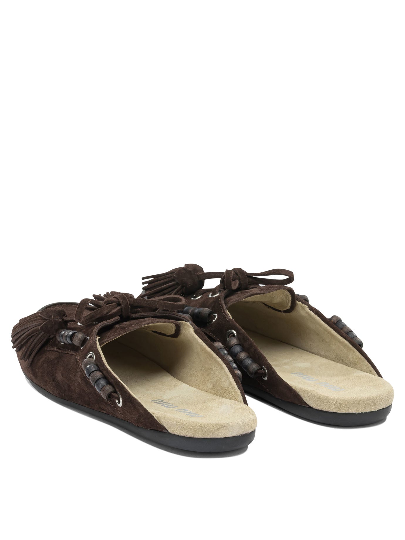 Miu Miu "Deck" Sabot - Brown