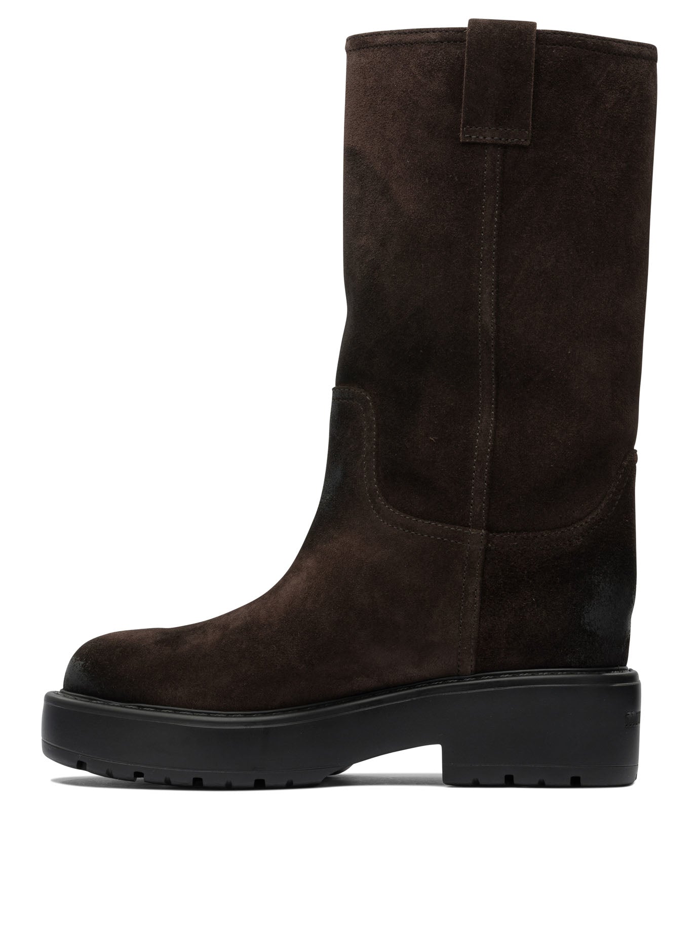 Miu Miu Suede pull-on boots - Brown