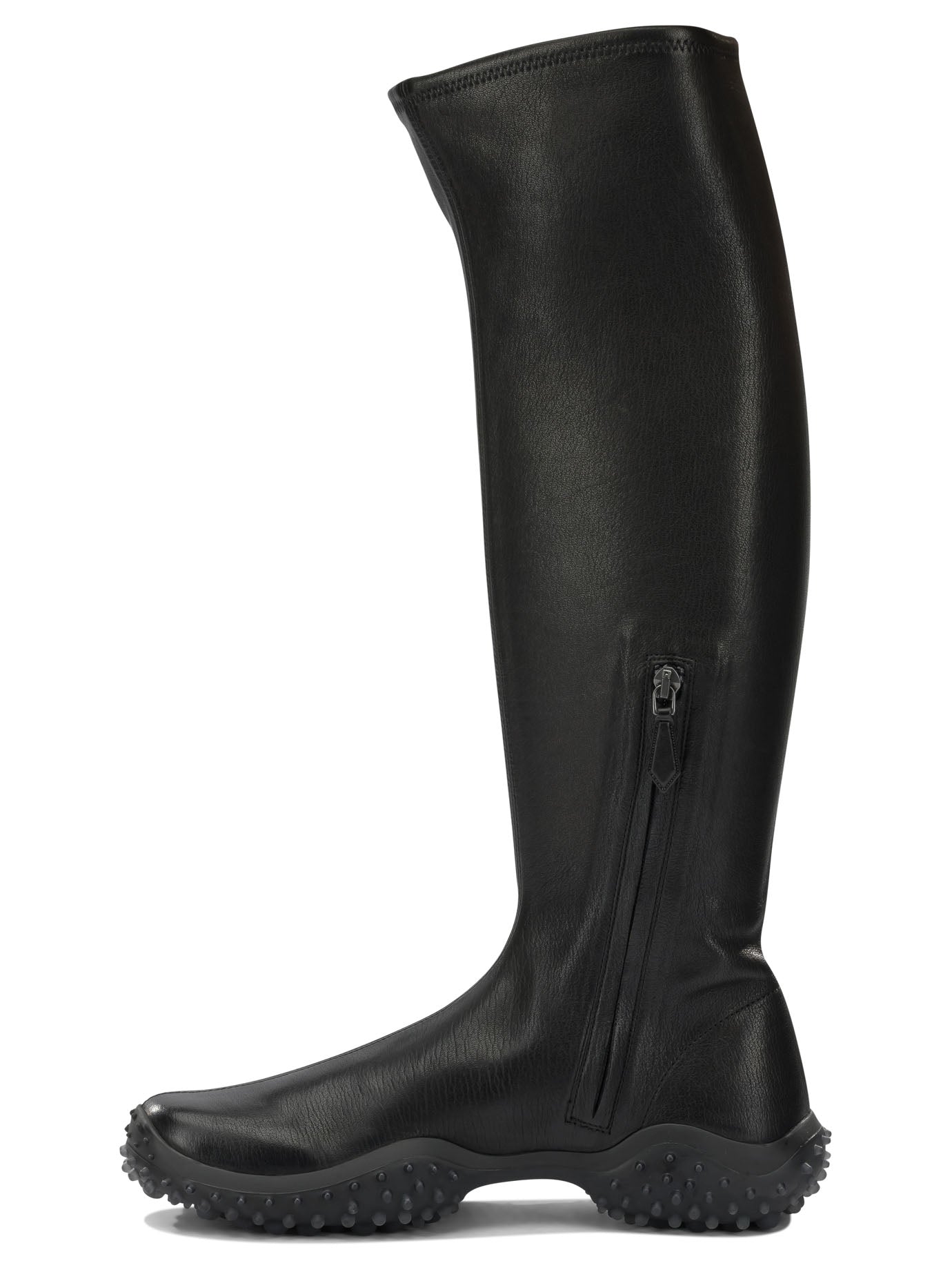 Miu Miu Knee-high stretch leather boots - Black