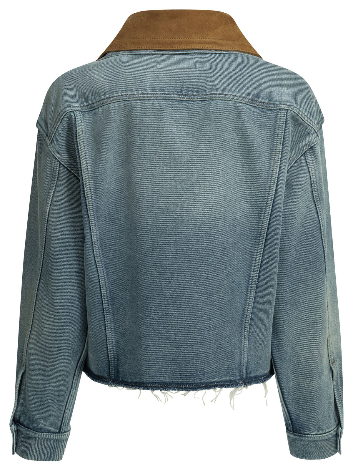 Miu Miu Denim jacket with logo - Light Blue
