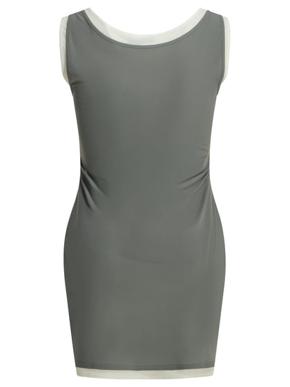 Miu Miu Stretch jersey short dress - Grey