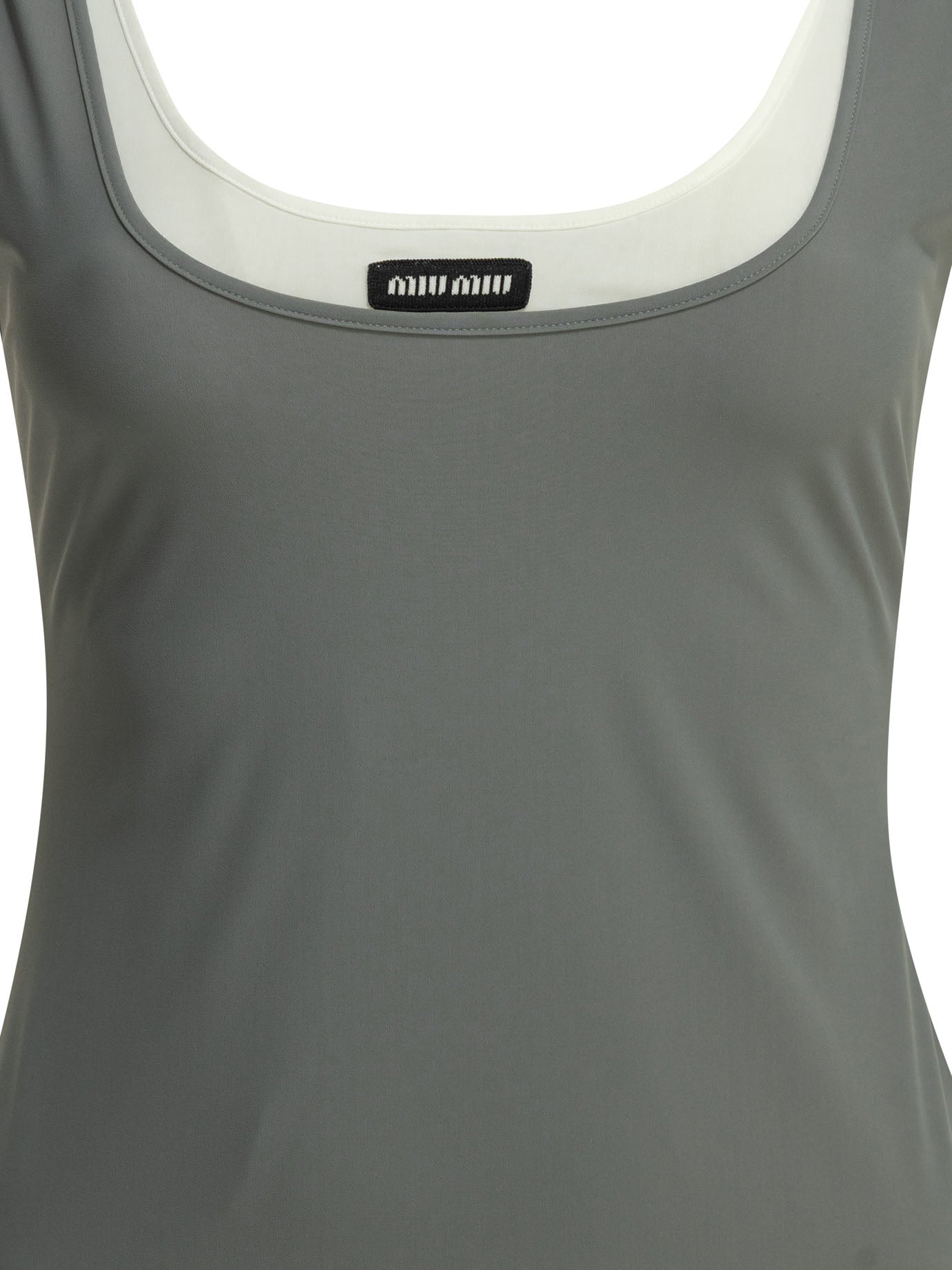 Miu Miu Stretch jersey short dress - Grey