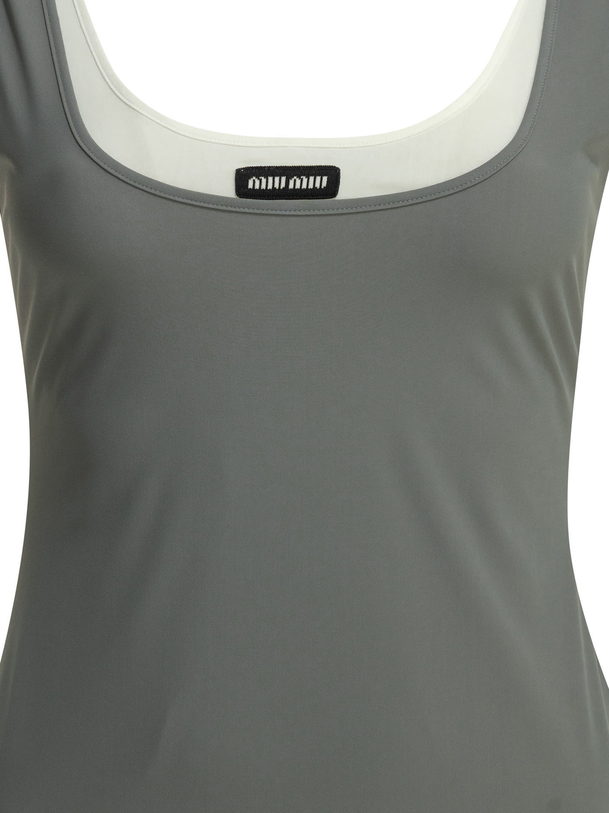 Miu Miu Stretch jersey short dress - Grey