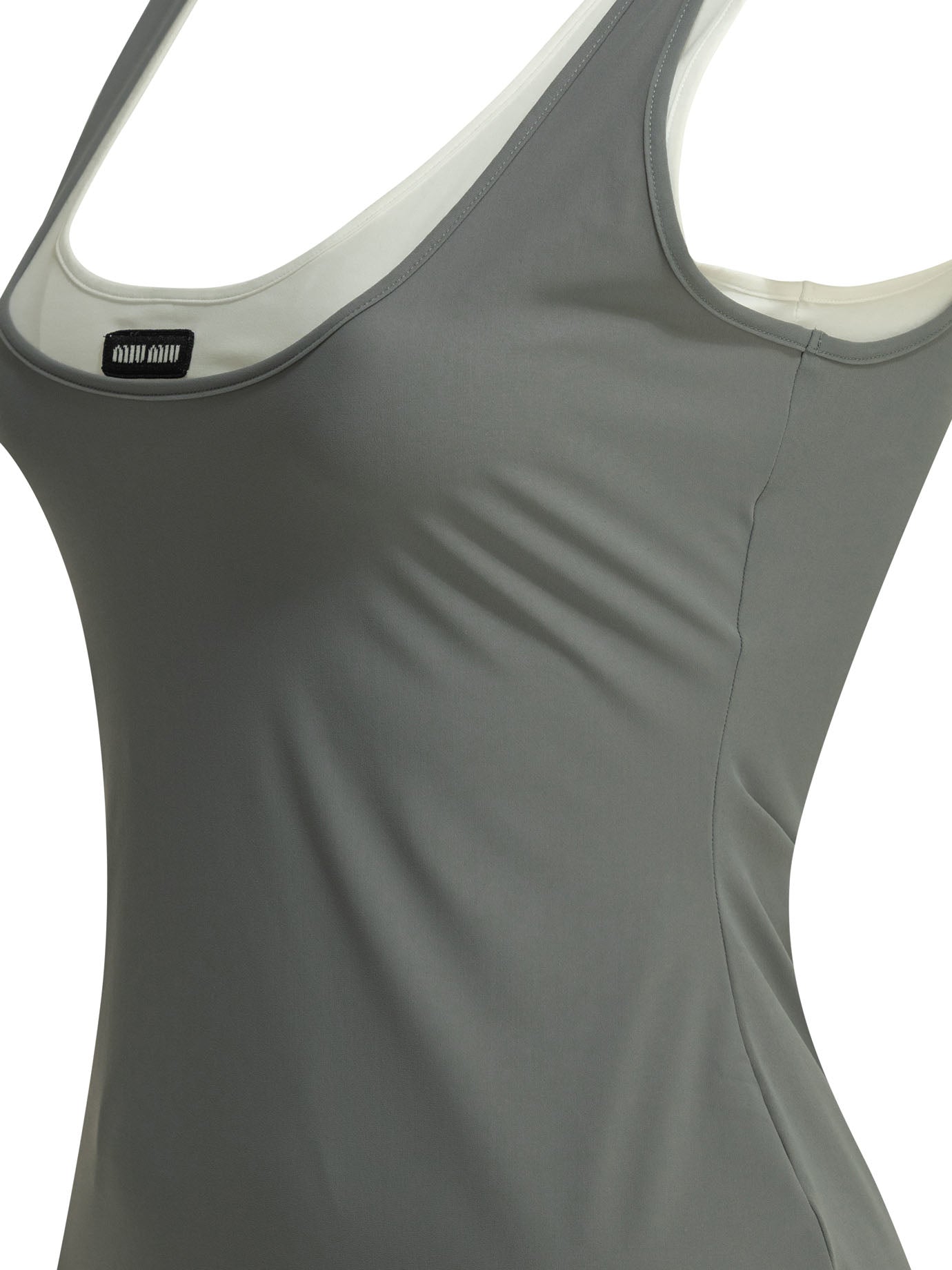 Miu Miu Stretch jersey short dress - Grey