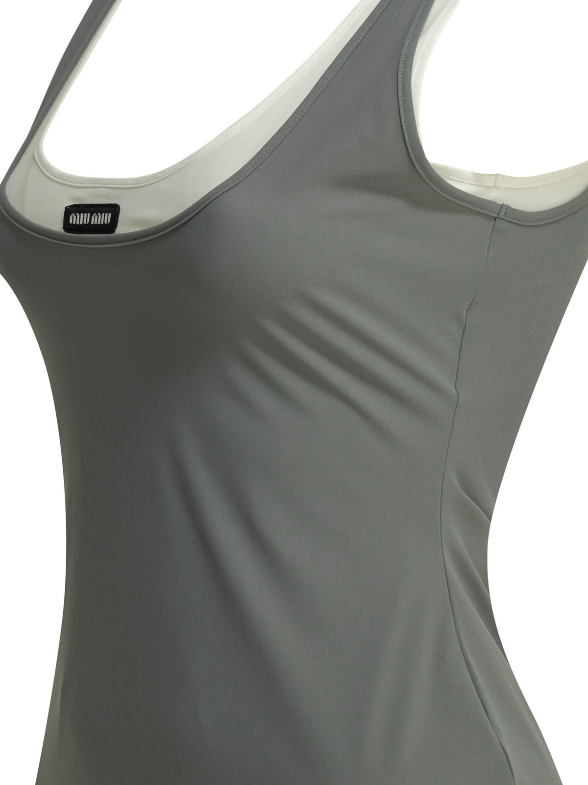 Miu Miu Stretch jersey short dress - Grey