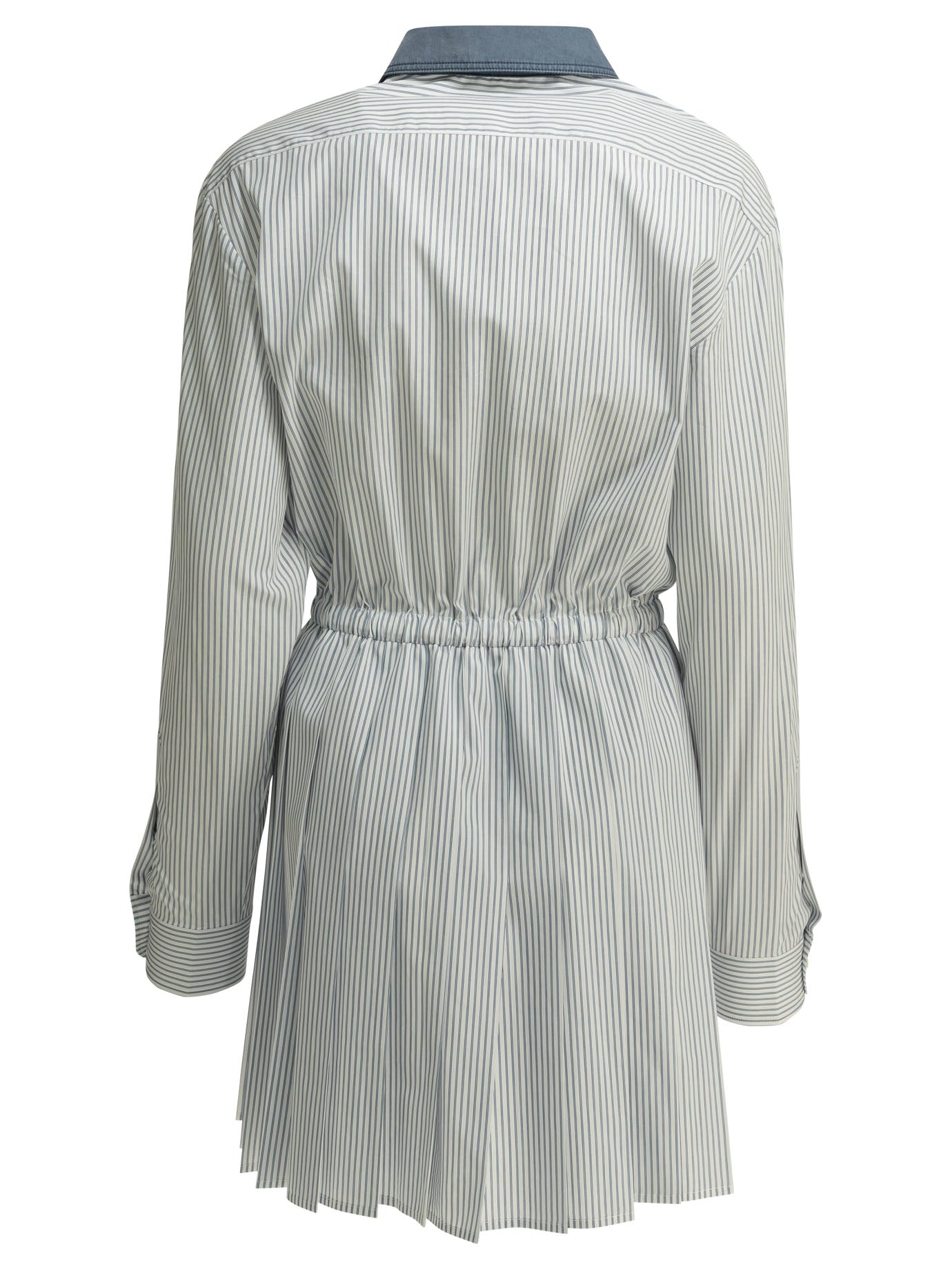Miu Miu Chemisier dress with logo - Blue