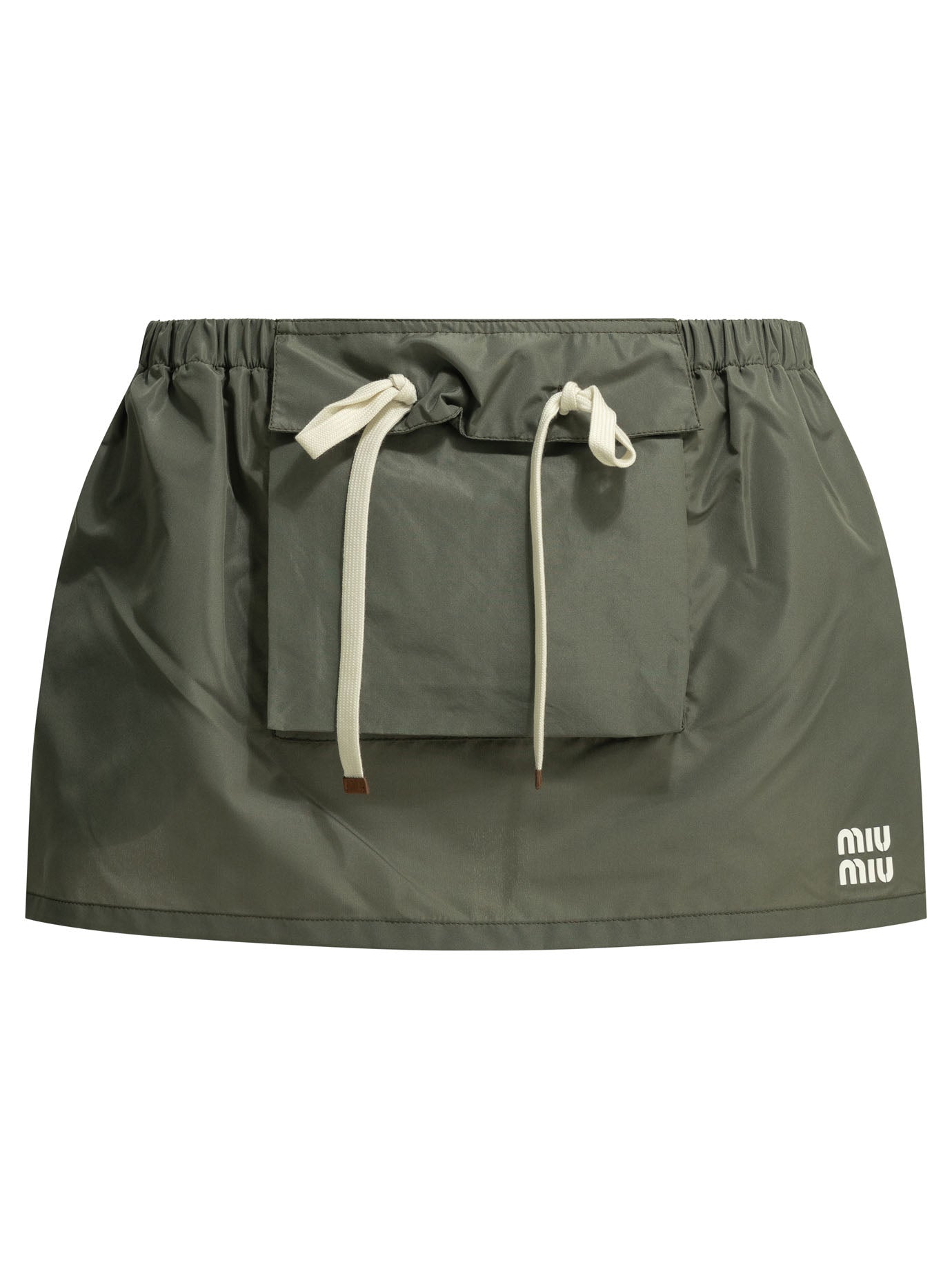 Miu Miu Cargo miniskirt with logo - Green