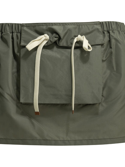 Miu Miu Cargo miniskirt with logo - Green