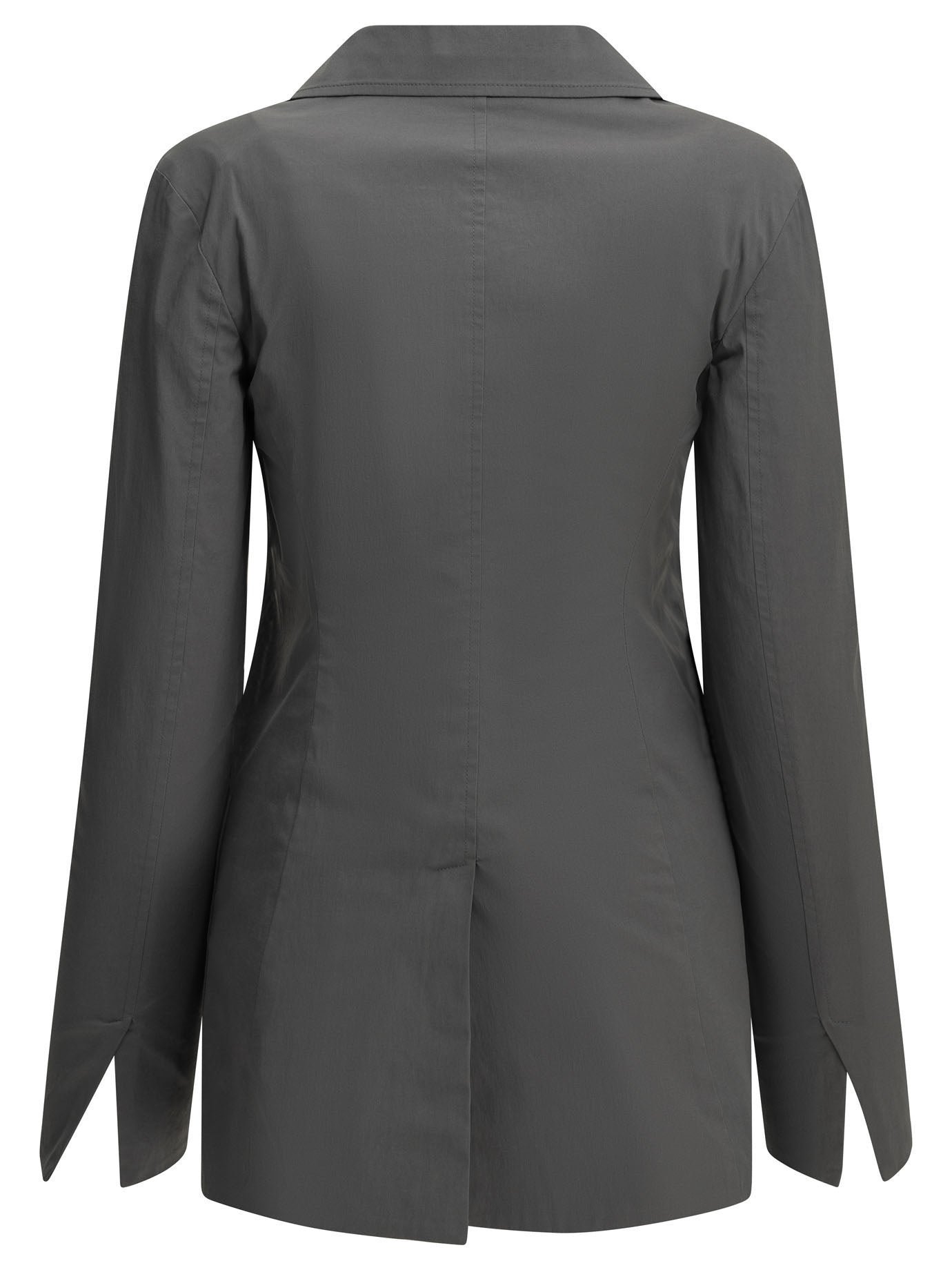 Miu Miu Stretch blazer with logo - Grey