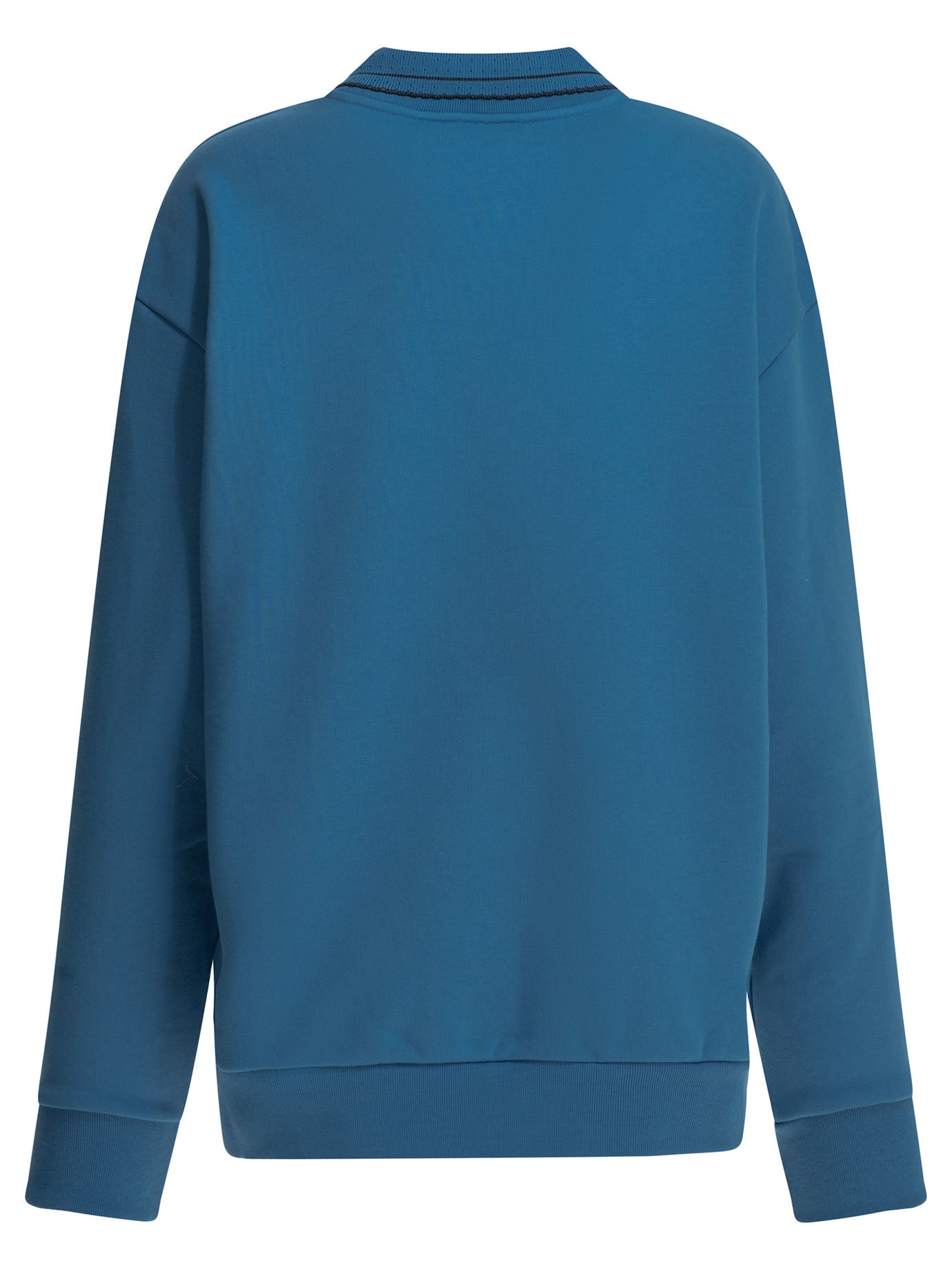 Miu Miu Sweatshirt with polo collar and logo - Blue