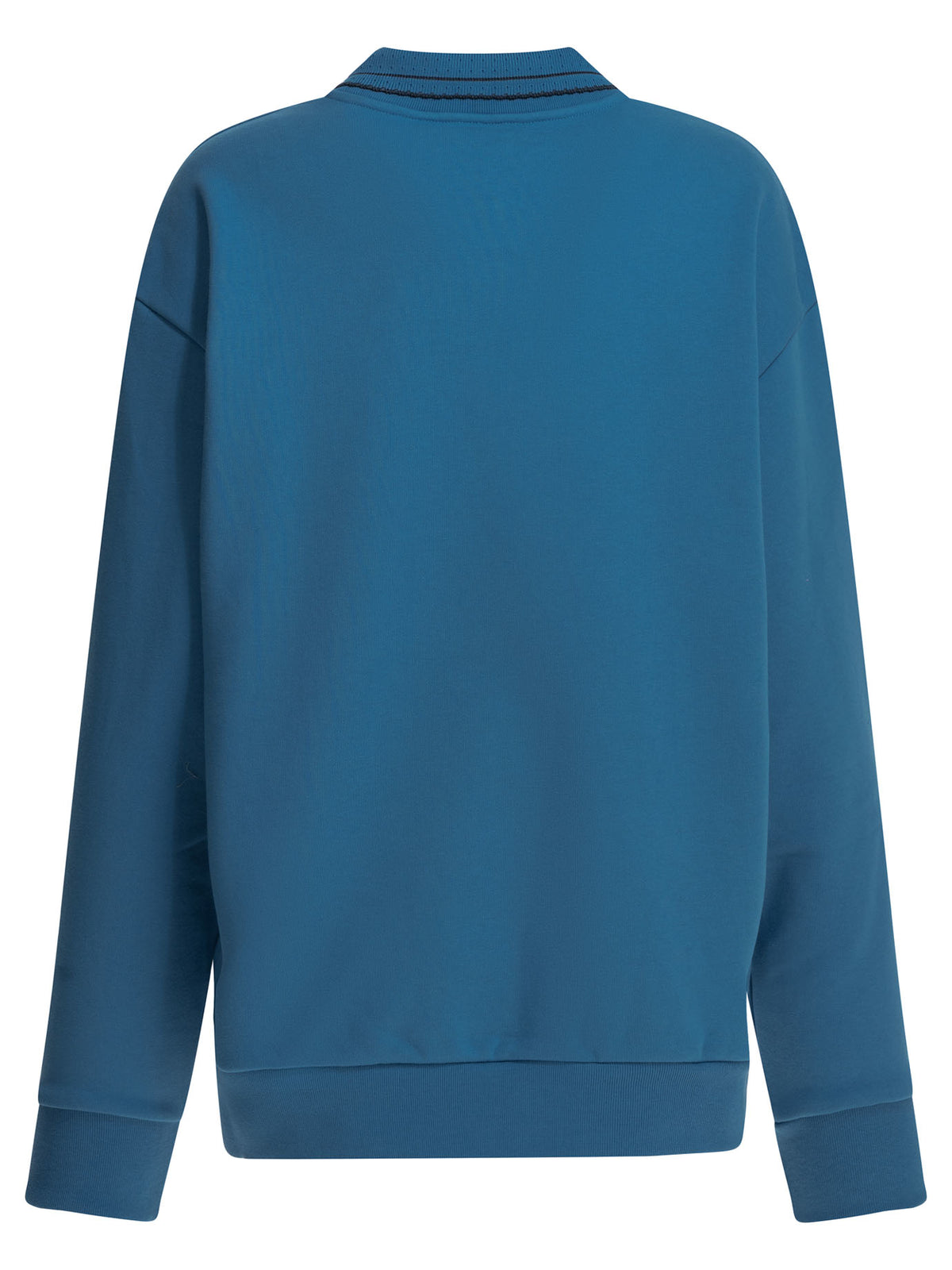 Miu Miu Sweatshirt with polo collar and logo - Blue