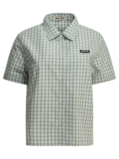 Miu Miu Casual check shirt - Green