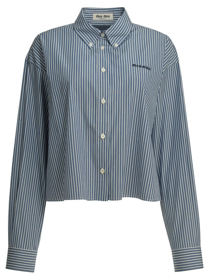 Miu Miu Casual shirt with logo - Blue