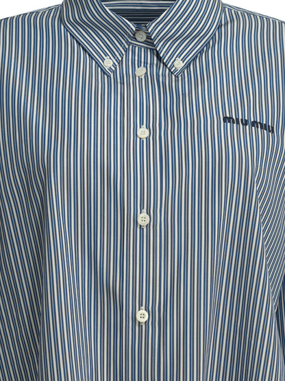 Miu Miu Casual shirt with logo - Blue