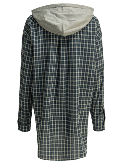 Miu Miu Casual hooded shirt - Blue