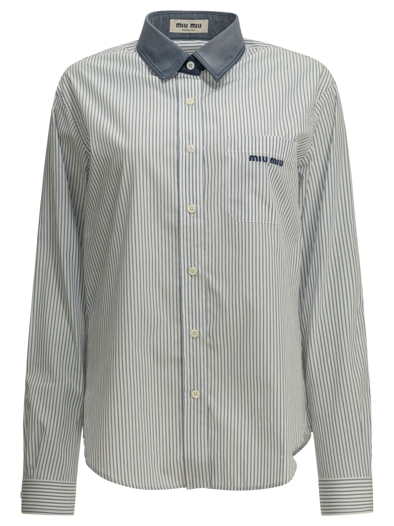 Miu Miu Casual shirt with logo - Blue