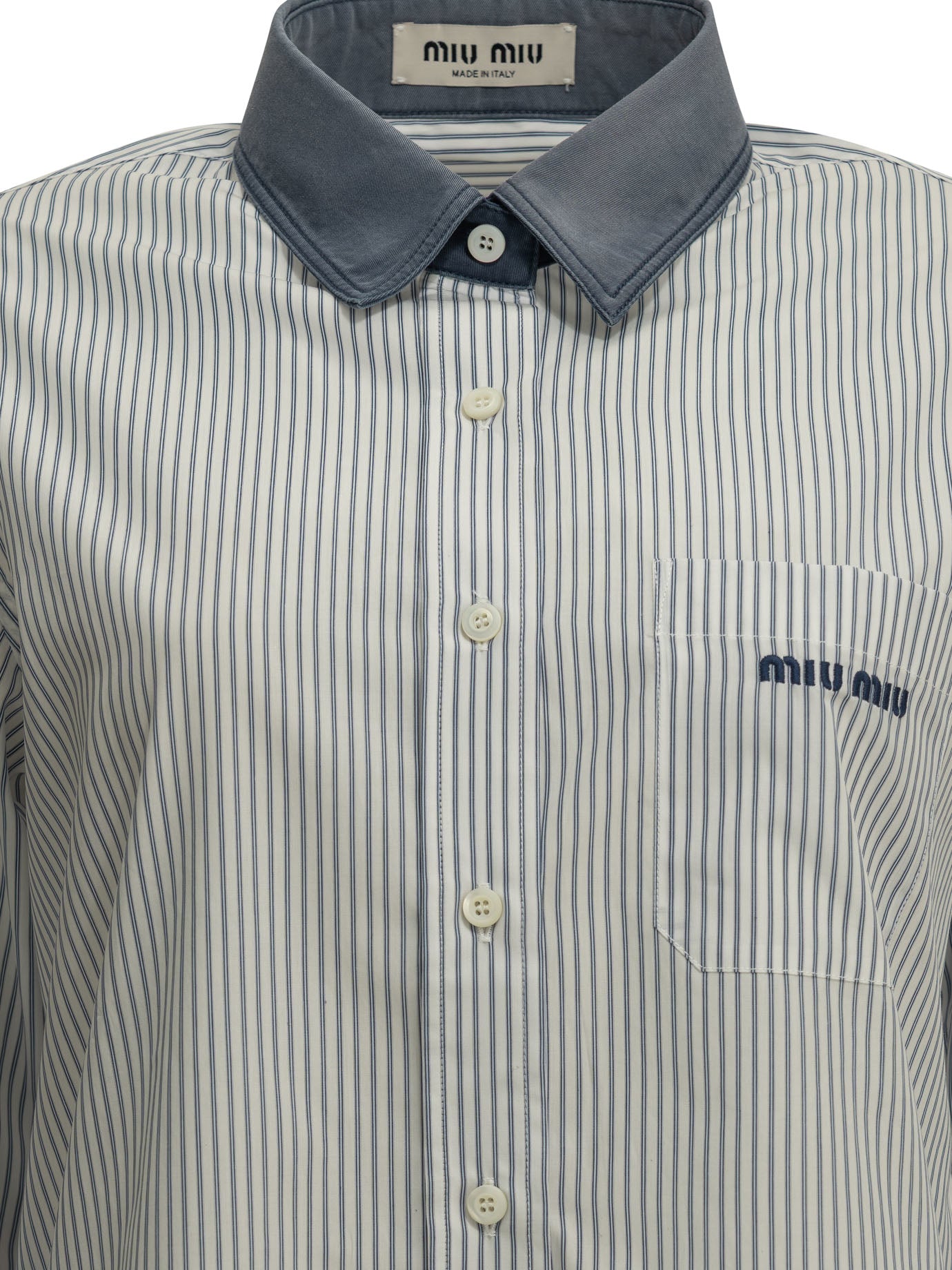 Miu Miu Casual shirt with logo - Blue