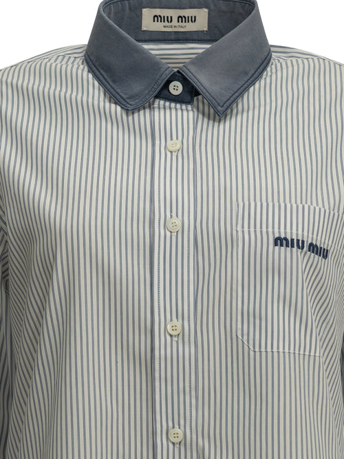 Miu Miu Casual shirt with logo - Blue