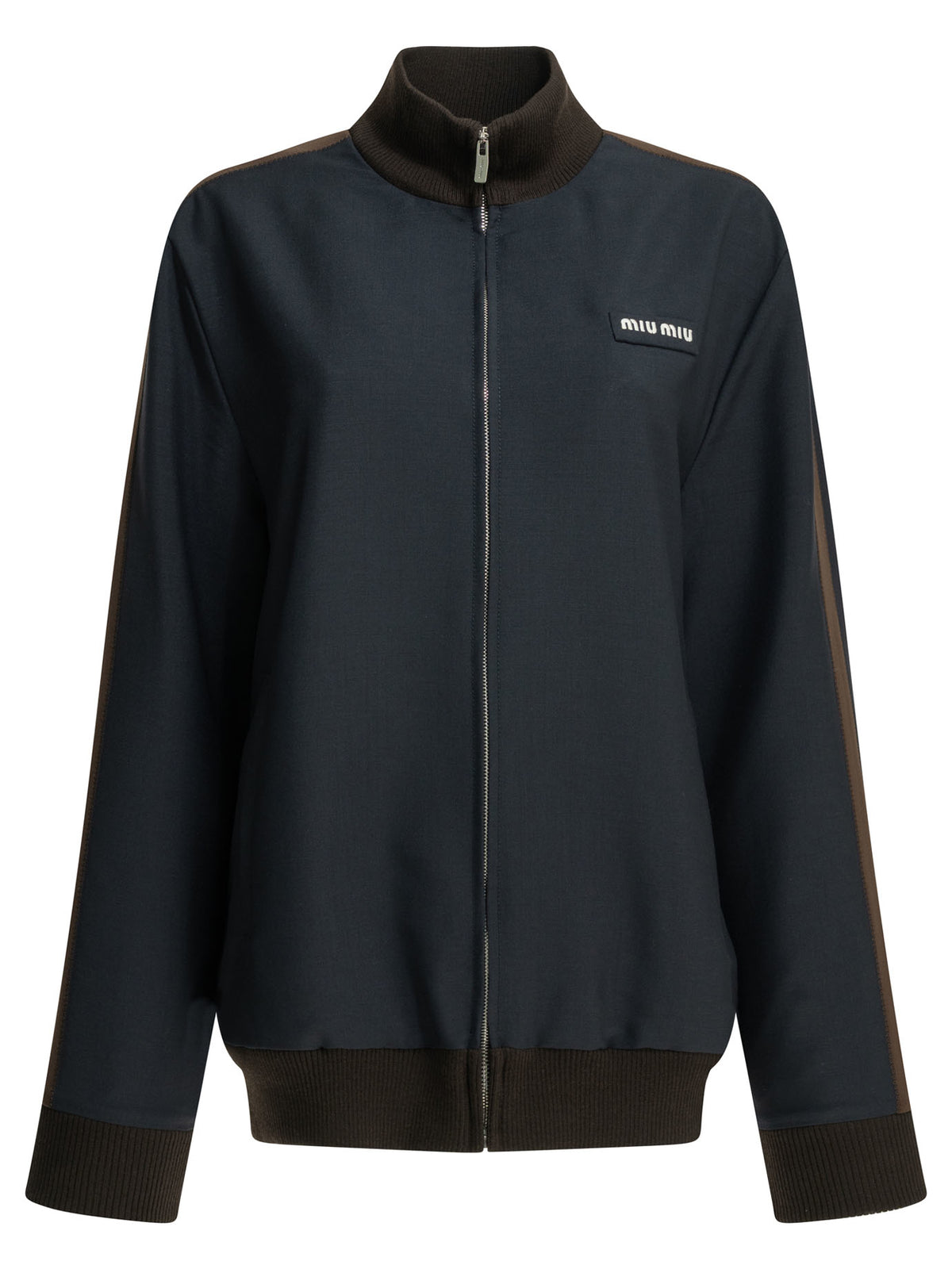 Miu Miu Bomber jacket in kid mohair - Blue