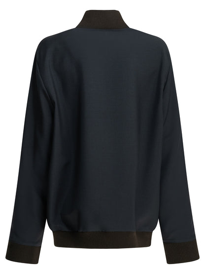Miu Miu Bomber jacket in kid mohair - Blue