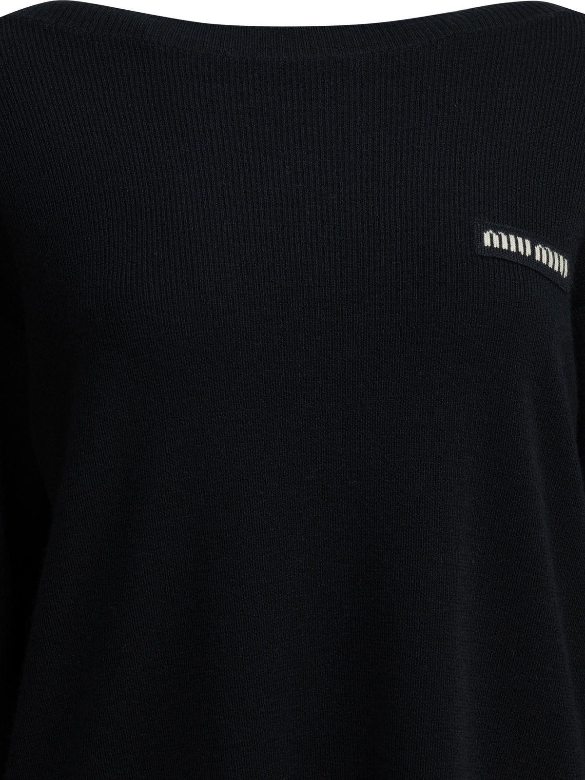 Miu Miu Logo boat sweater - Blue