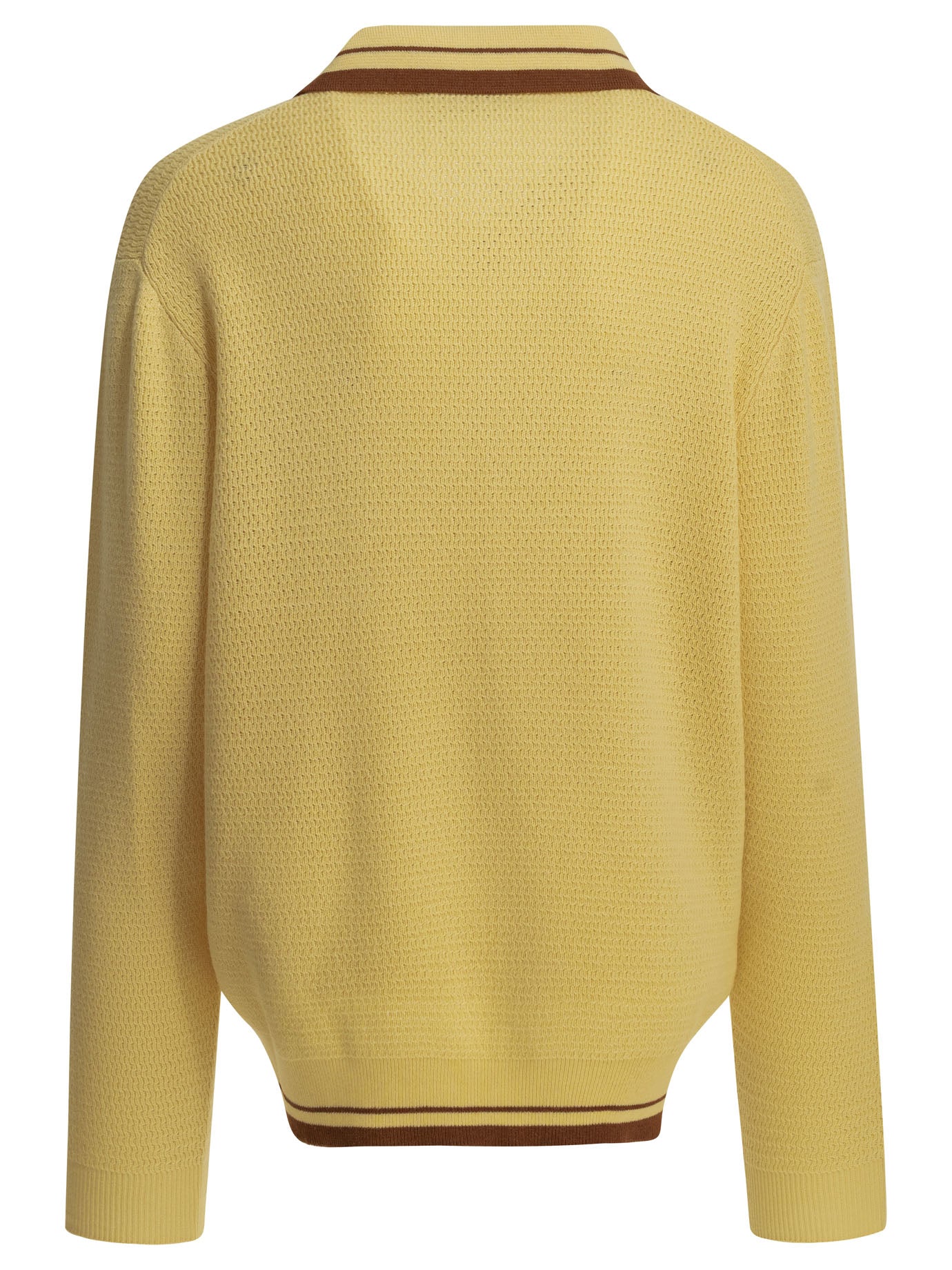 Miu Miu Polo sweater with logo - Yellow