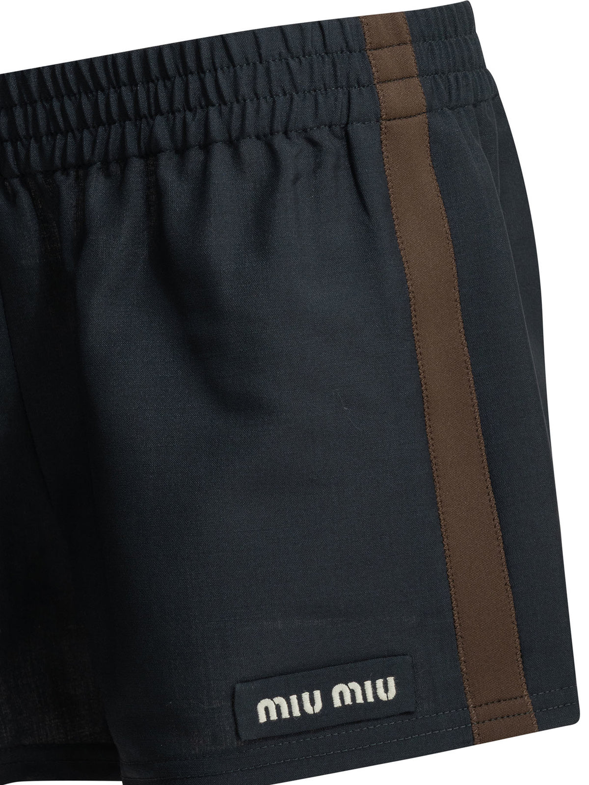 Miu Miu Formal shorts  in kid mohair - Blue