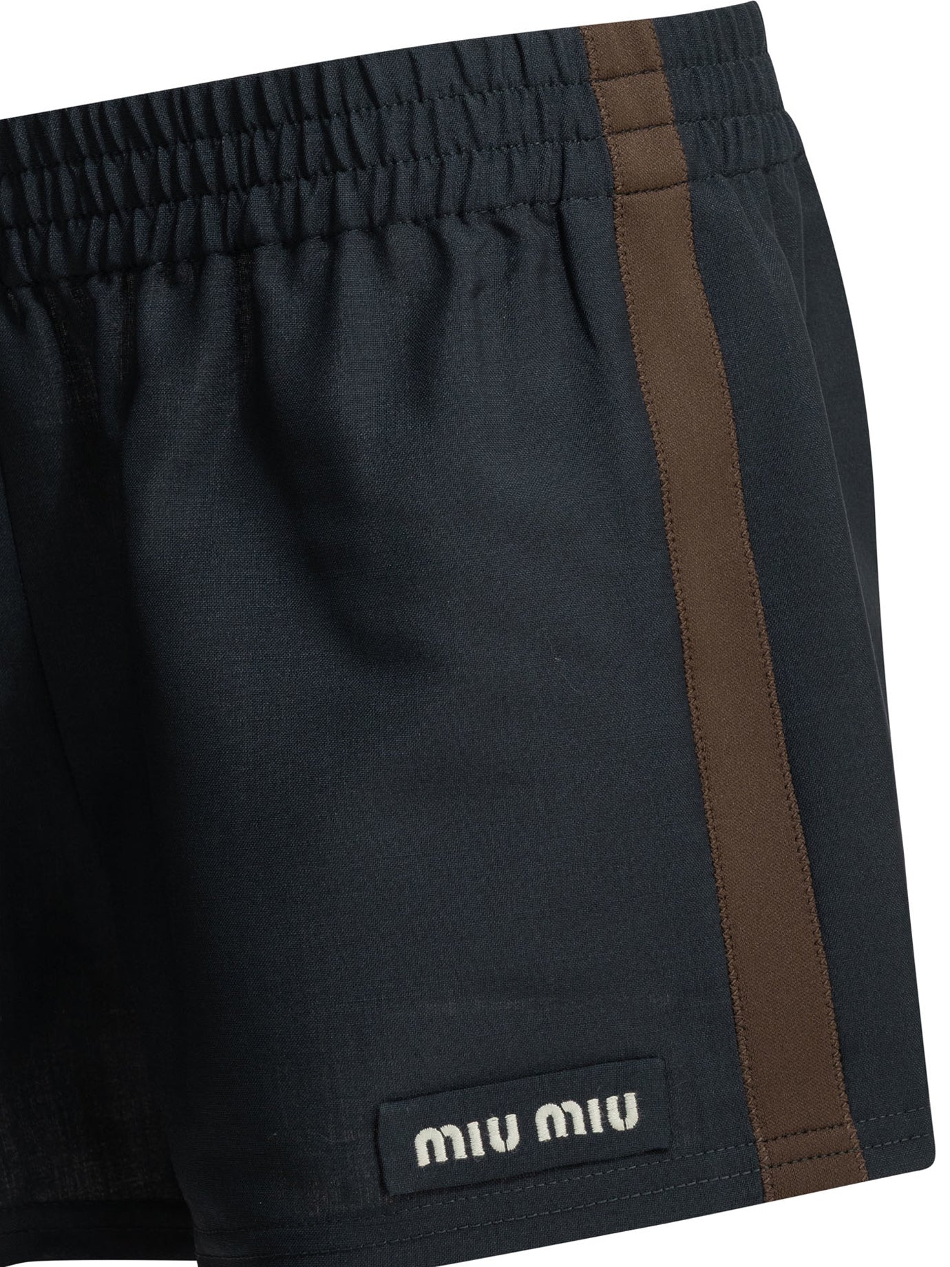 Miu Miu Formal shorts  in kid mohair - Blue