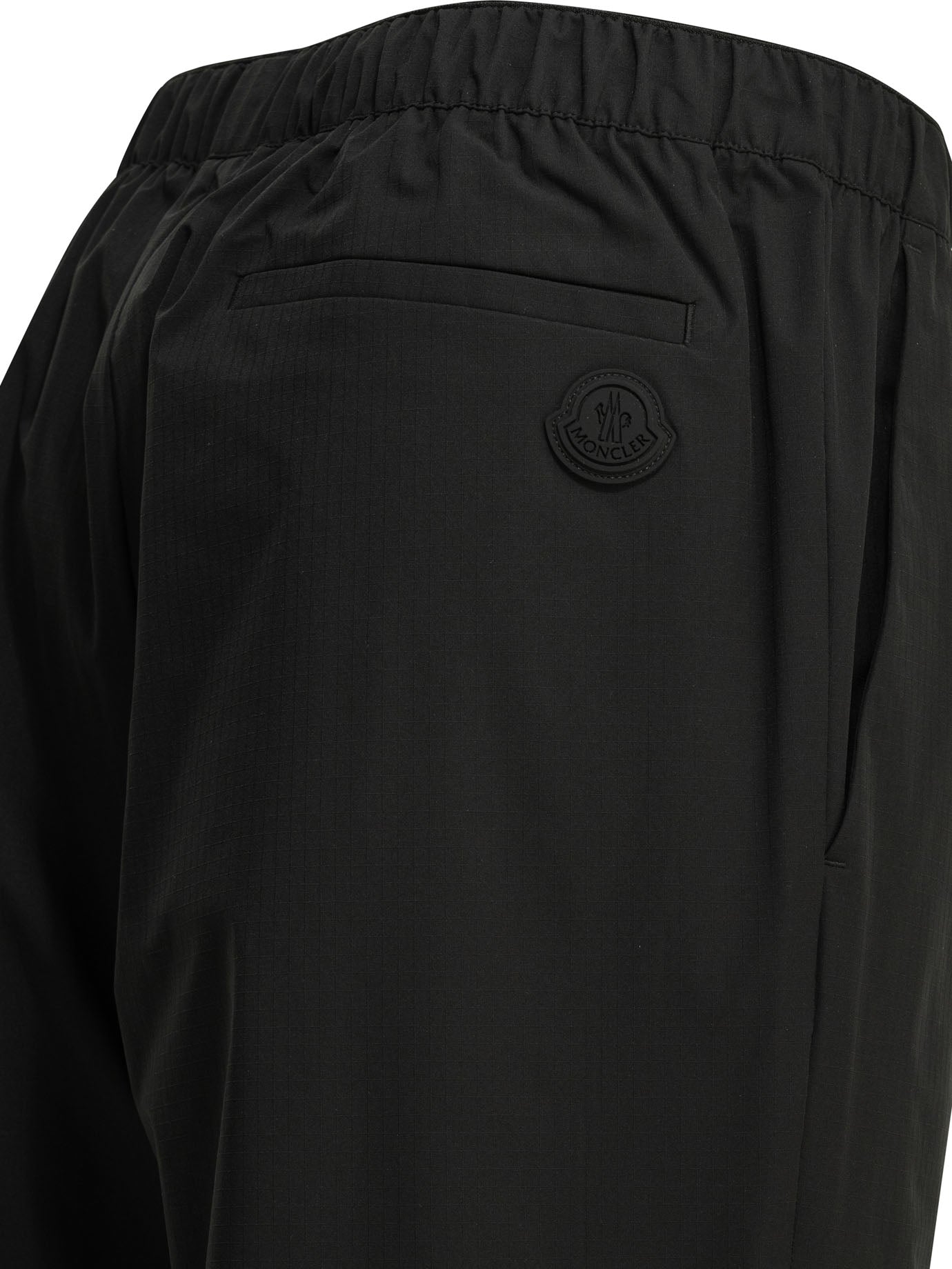Moncler Sports Pants with Logo - Black