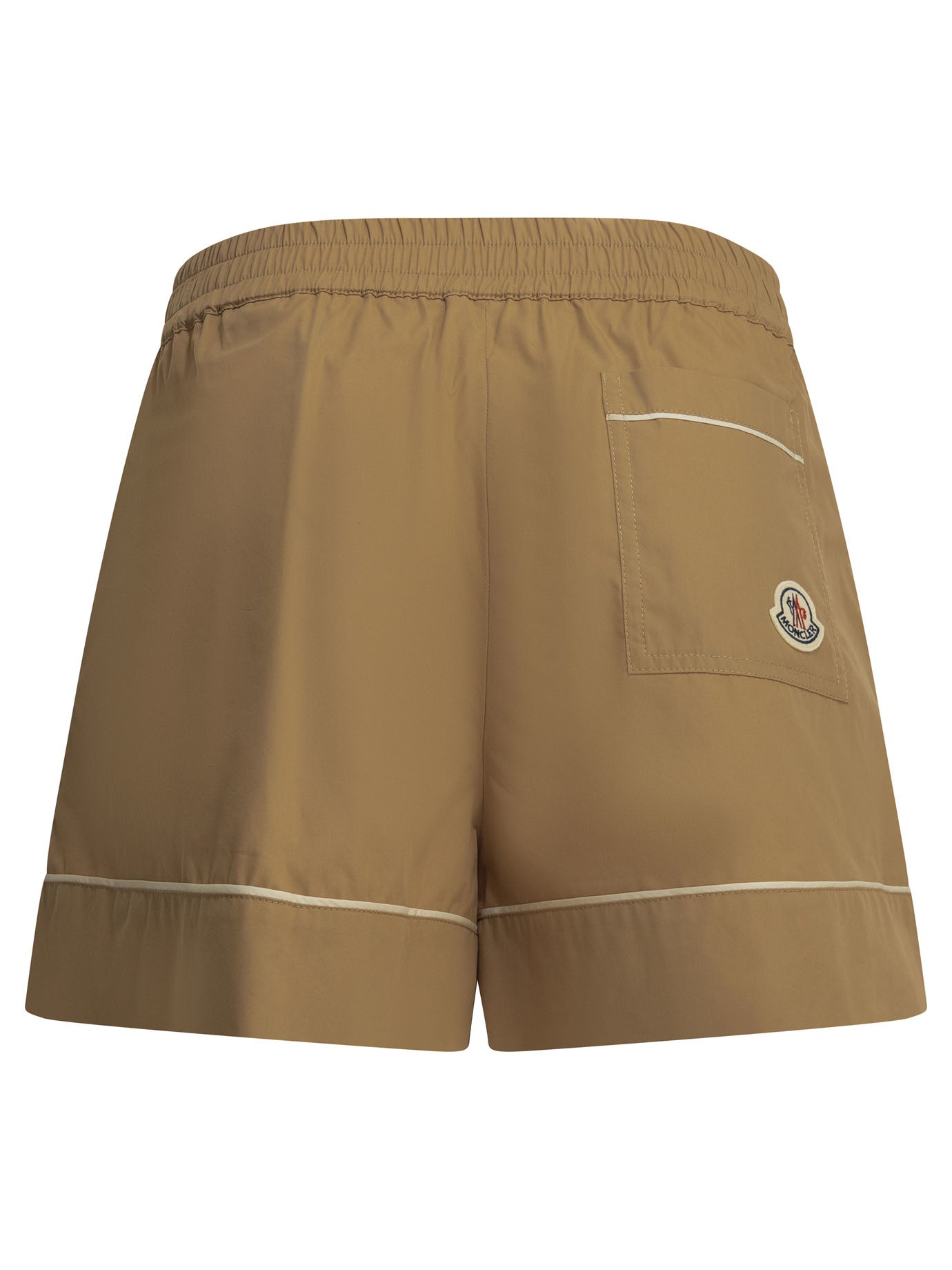 Moncler Utility shorts with reverse logo - Beige