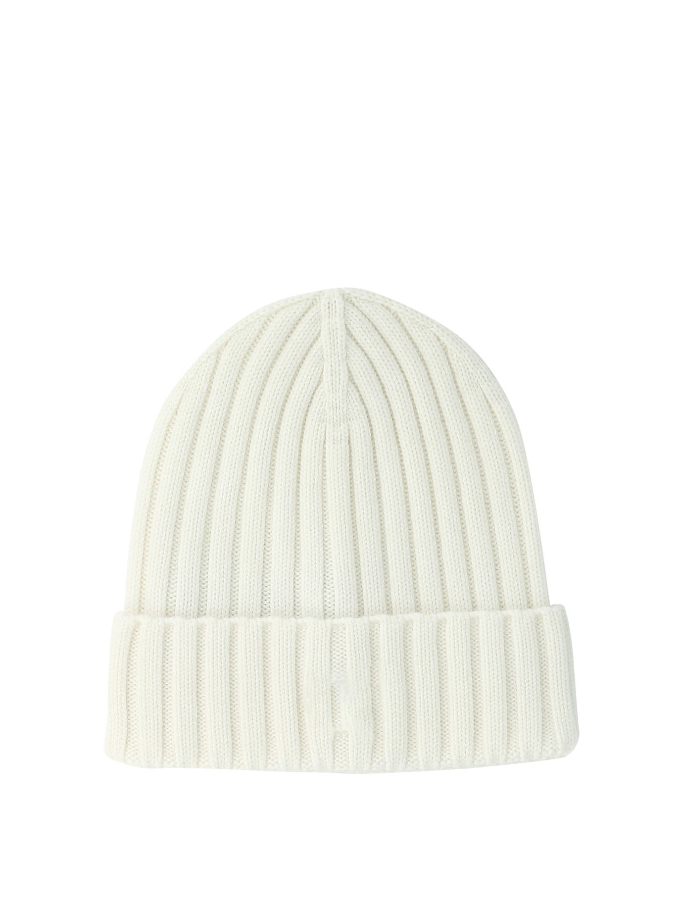 Moncler Wool beanie with logo - White