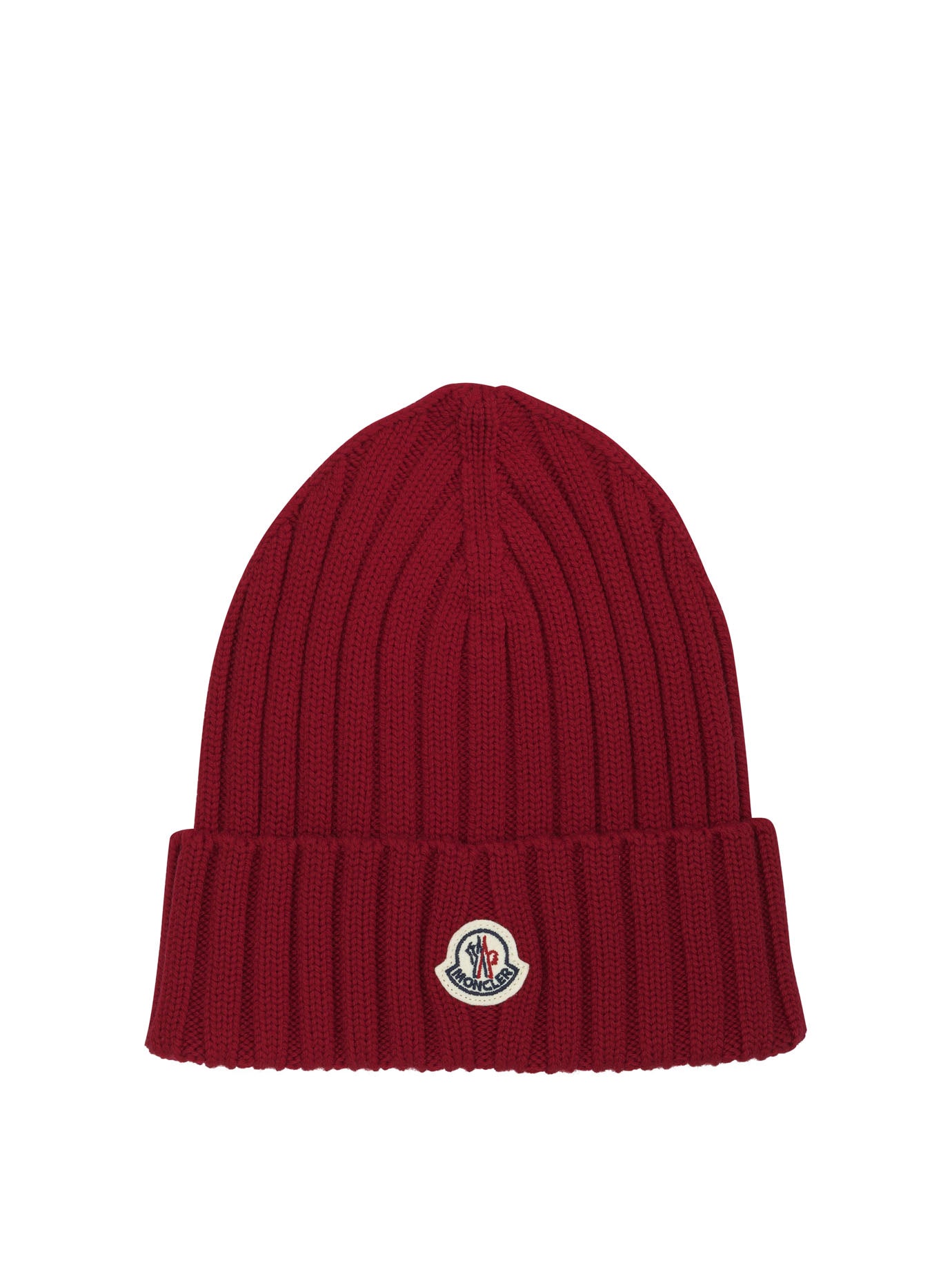 Moncler Wool beanie with logo - Red