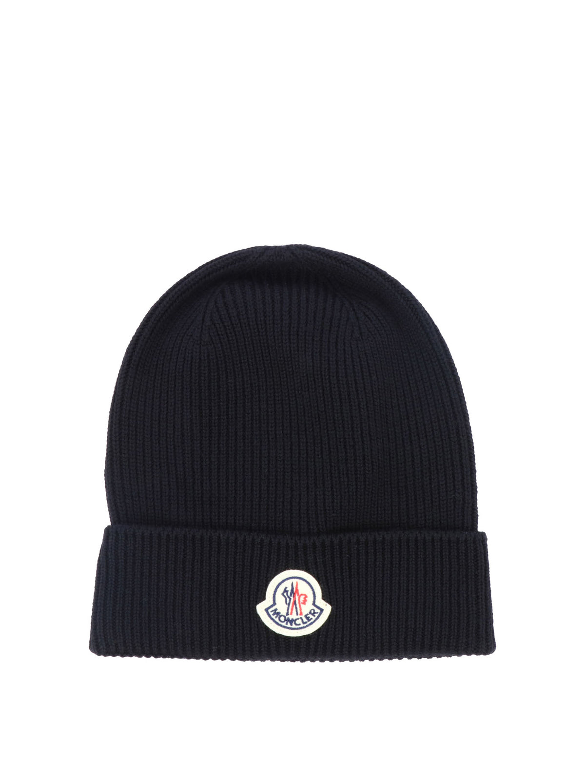 Moncler Wool beanie with logo - Black
