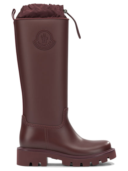 Moncler "Kickstream High" Rain Boots - Bordeaux