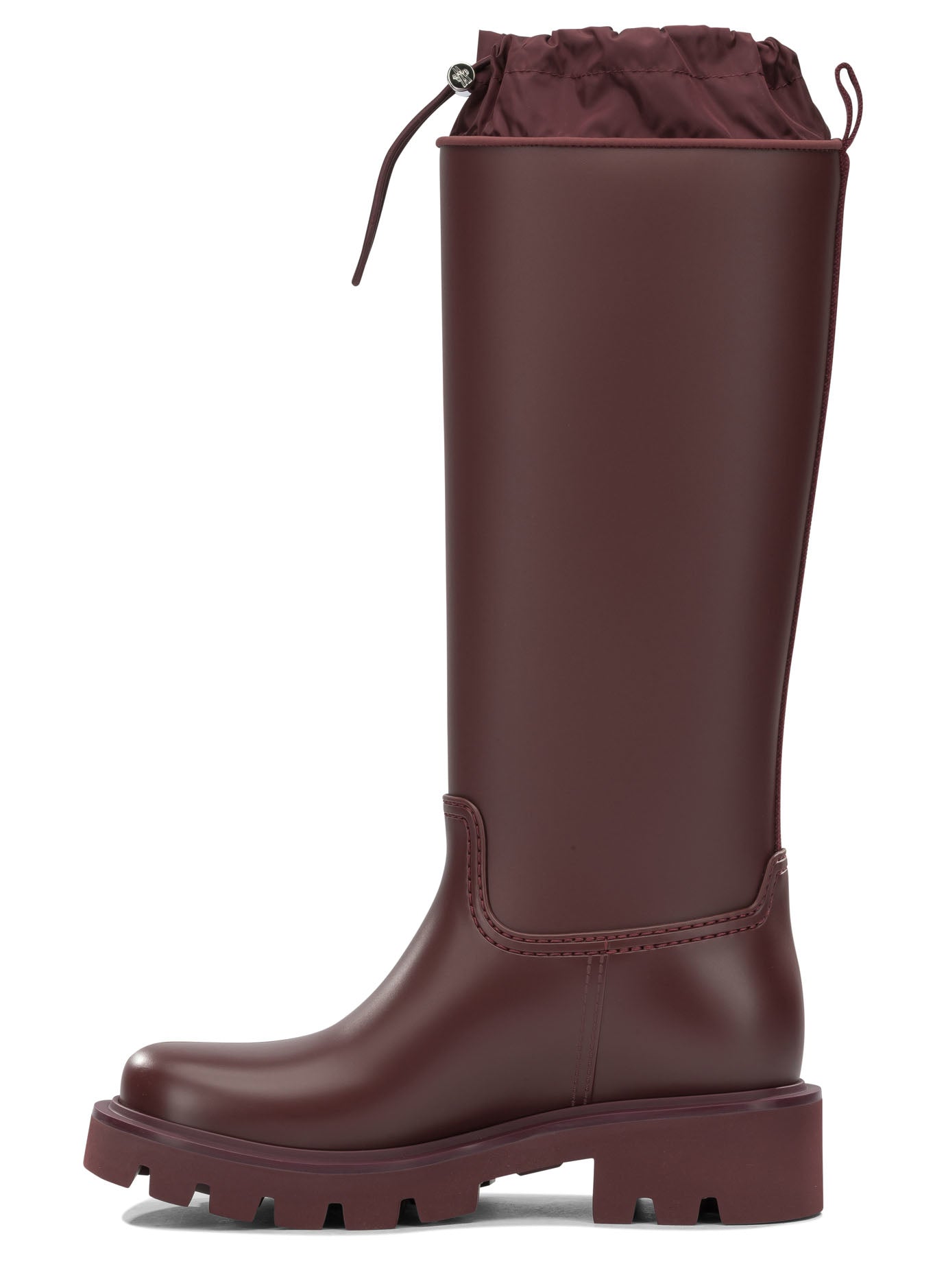Moncler "Kickstream High" Rain Boots - Bordeaux