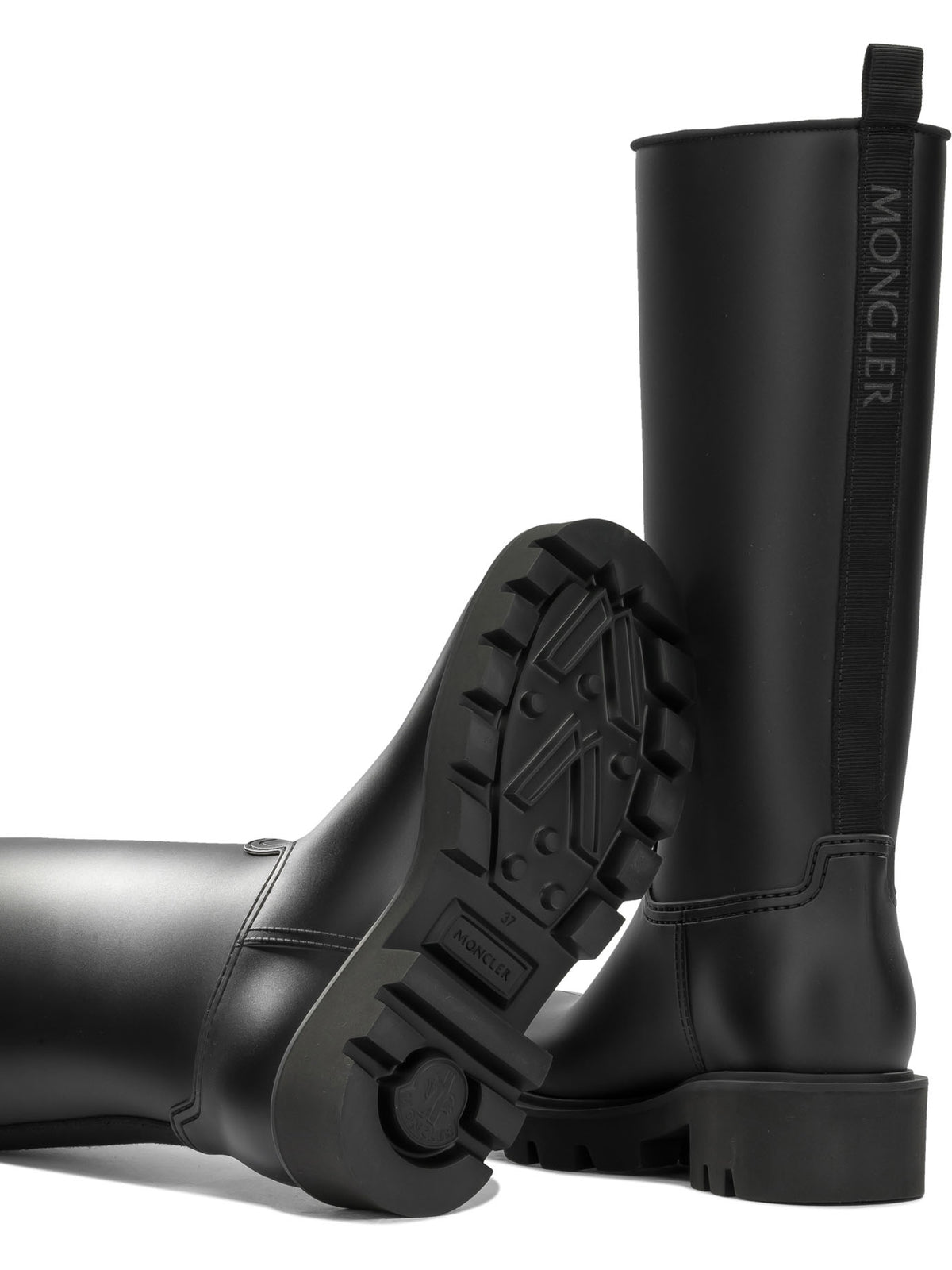 Moncler "Kickstream High" Rain Boots - Black