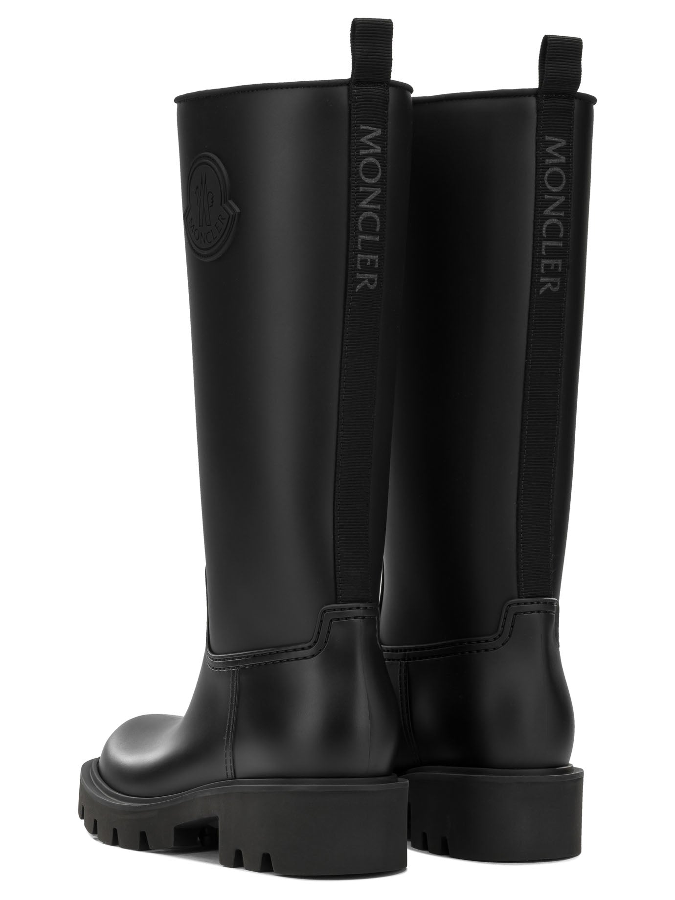 Moncler "Kickstream High" Rain Boots - Black