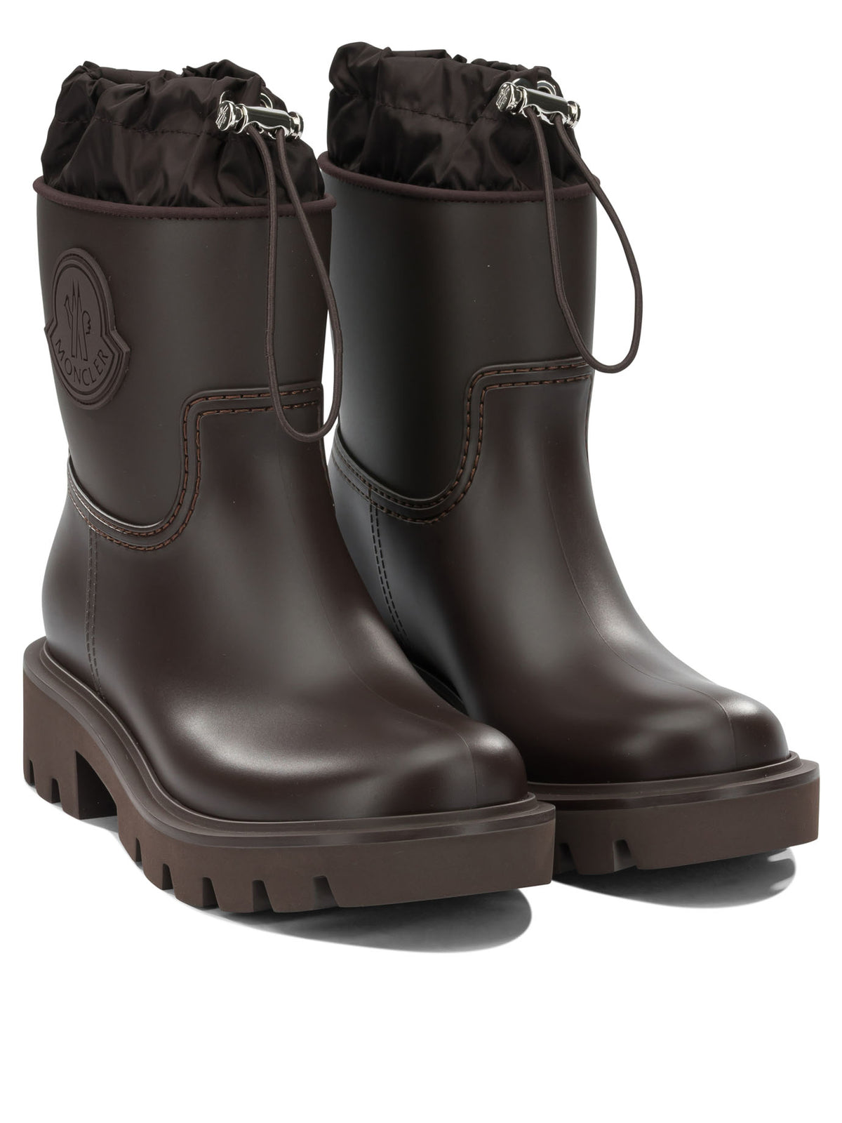 Moncler "Kickstream" Rain Boots - Brown