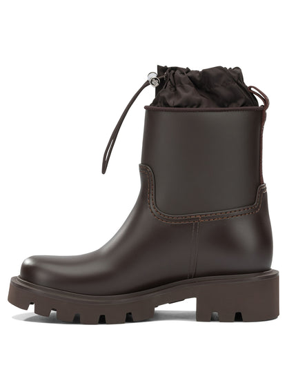 Moncler "Kickstream" Rain Boots - Brown